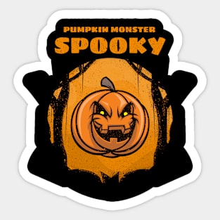 Pumpkin Monster Spooky Sticker